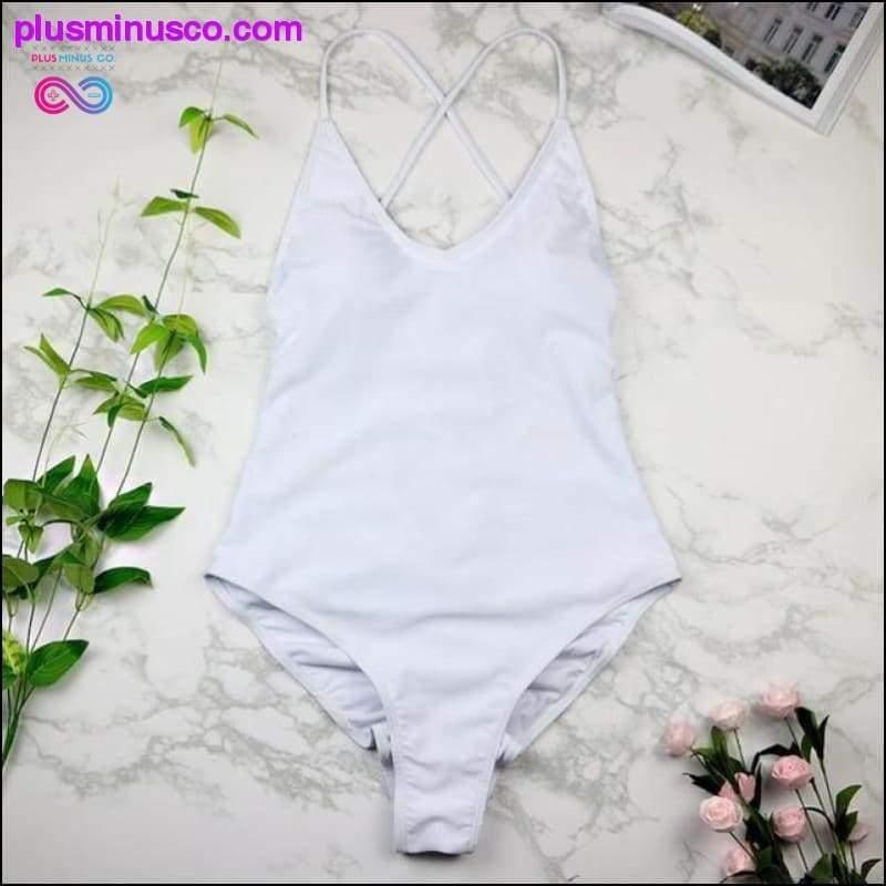 Women Swimwear Sexy high cut one piece Backless - plusminusco.com
