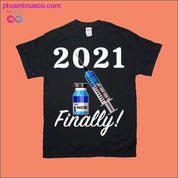 Pagaliau 2021 m. Covid-19 vakcinos marškinėliai – plusminusco.com