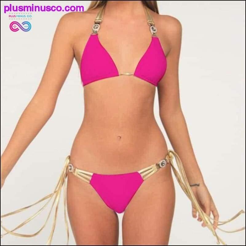 2021 Traje de baño joya Conjunto de bikini para mujer Traje de baño sexy - plusminusco.com