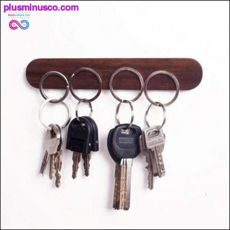 Gancio magnetico per chiavi in ​​legno nordico 2 pezzi - plusminusco.com