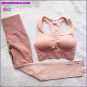 Conjunto de yoga sin costuras Ombre de 2 piezas, conjuntos de gimnasia, ropa de gimnasia para mujeres - plusminusco.com