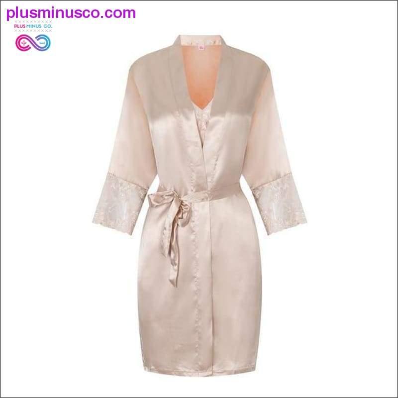 Комплект халатів з 2 предметів, весільна сукня нареченої, мереживо, сексуальний - plusminusco.com
