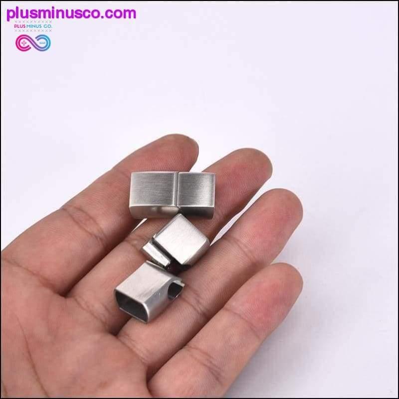 Hebilla de conector de dijes de cierres magnéticos de acero inoxidable de 2 piezas - plusminusco.com