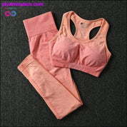 2PCS Yoga Set Women Long Sleeve Crop Tops And High Waisted - plusminusco.com