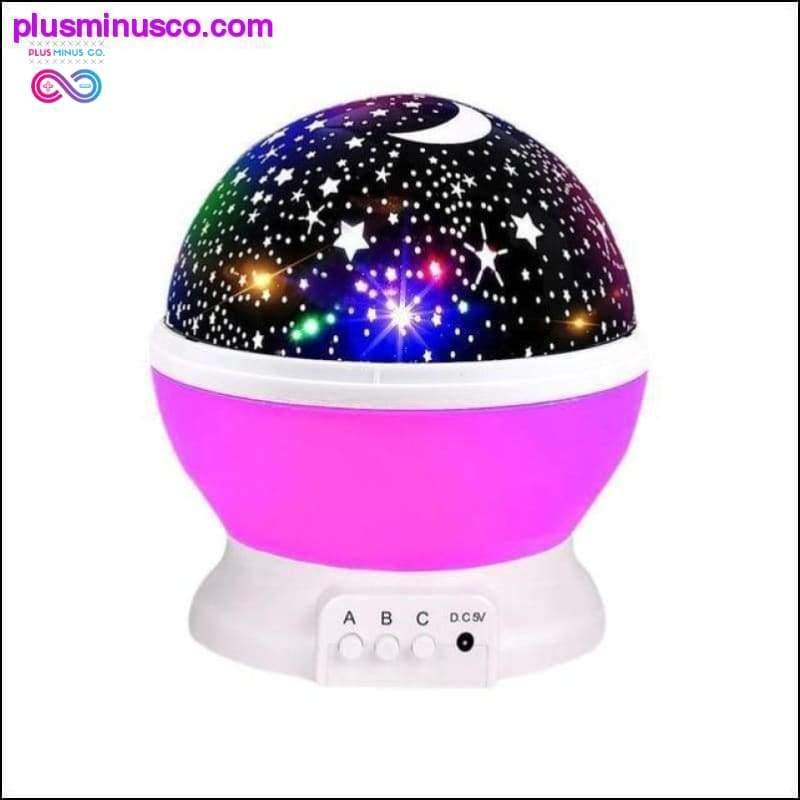 3 Renkli LED Döner Projektör Yıldızlı Gökyüzü Gece Lambası - plusminusco.com