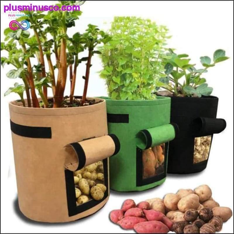 Мешки для выращивания растений, 3 размера, домашний сад, горшок для картофеля, теплица - plusminusco.com