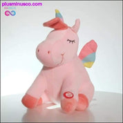 Juguete de peluche de unicornio brillante luminoso LED colorido de 30/40 cm lindo - plusminusco.com