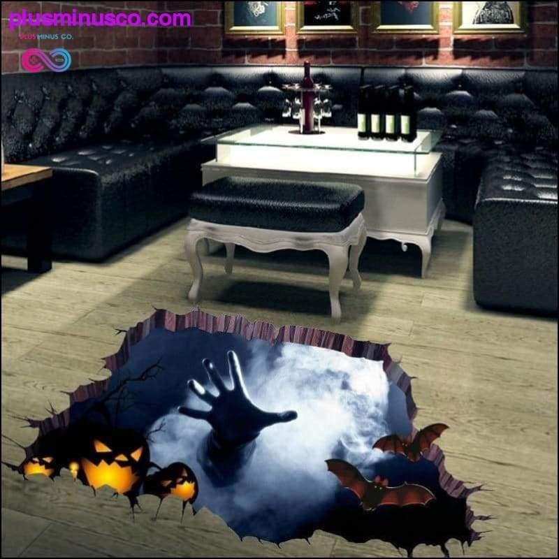 Naklejki 3D Złamane Ściany Dekoracje Halloween Ściana Dyni - plusminusco.com