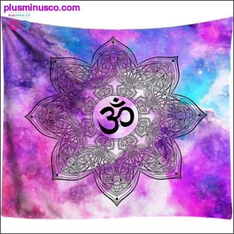 3D Chakra Tapestry Ombre Galaxy Psychedelic Tapestry Boho - plusminusco.com