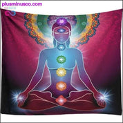 3D Chakra Tapestry Ombre Galaxy Psykedelisk Tapestry Boho - plusminusco.com