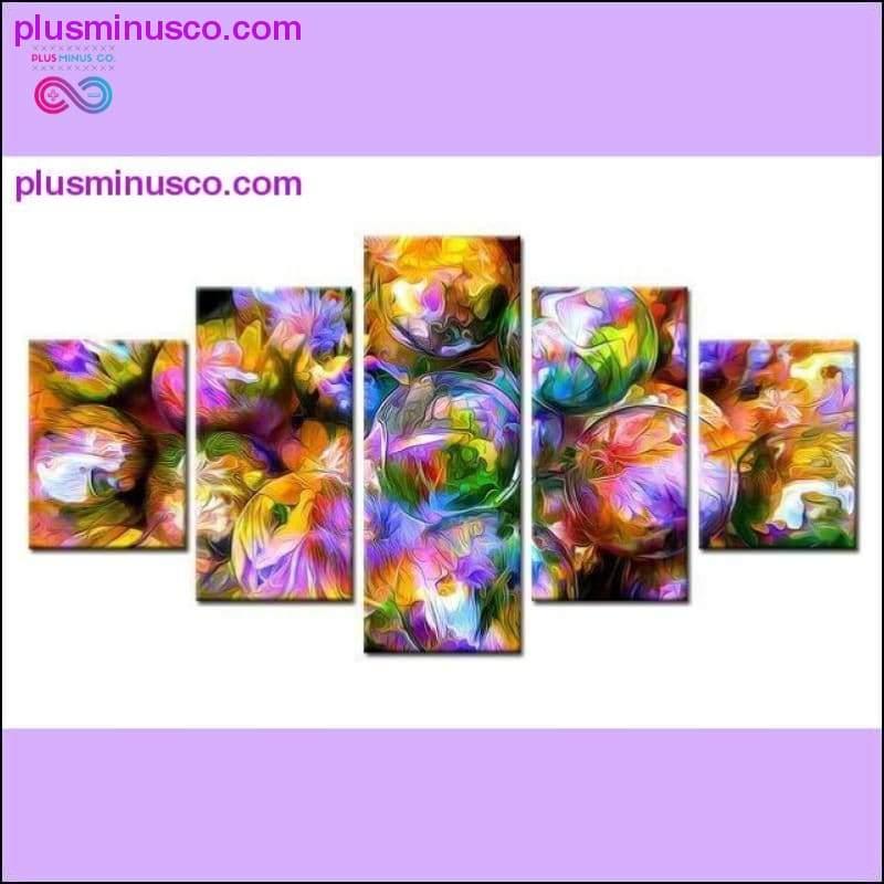 Fototapeta 3D z kolorową bańką i modną kulką do wystroju pokoju dziecięcego - plusminusco.com