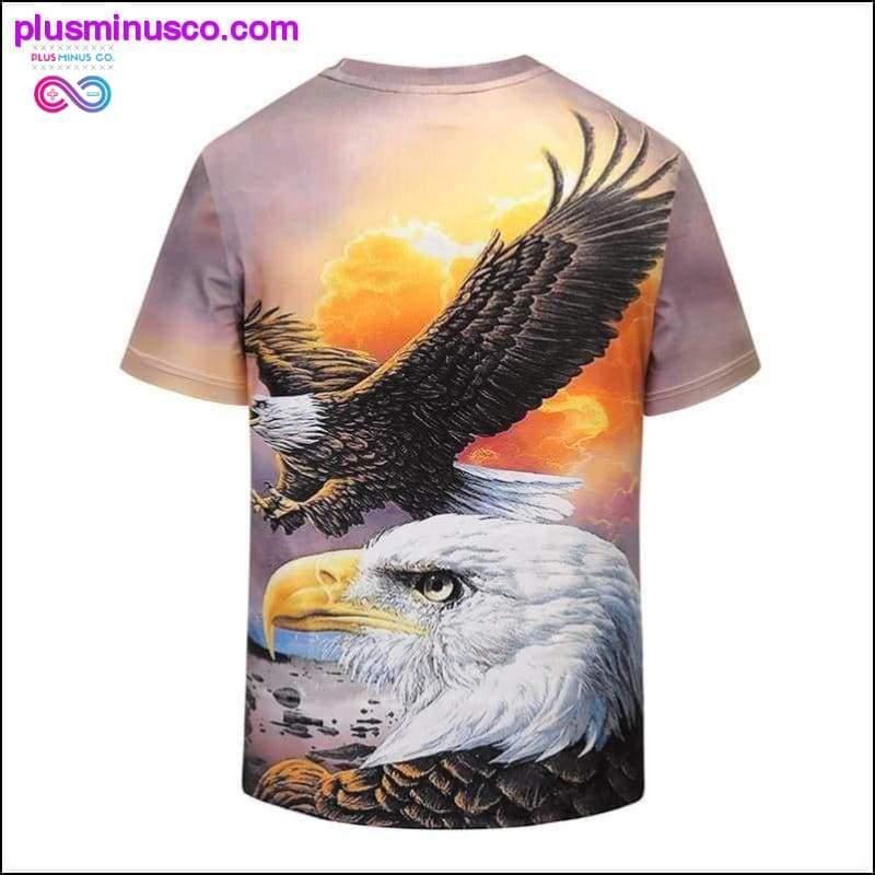 Camiseta casual unissex 3D Eagle - plusminusco.com