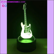 3D elektrinė muzikinė gitara LED iliuzijos lempa – plusminusco.com