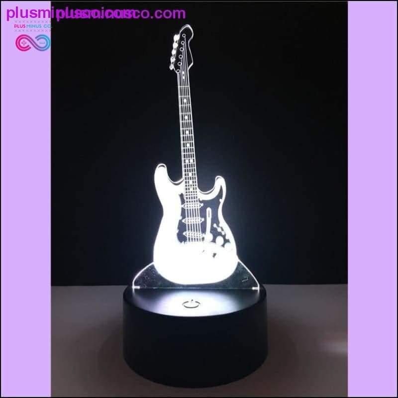 مصباح LED للجيتار الموسيقي الكهربائي ثلاثي الأبعاد - plusminusco.com