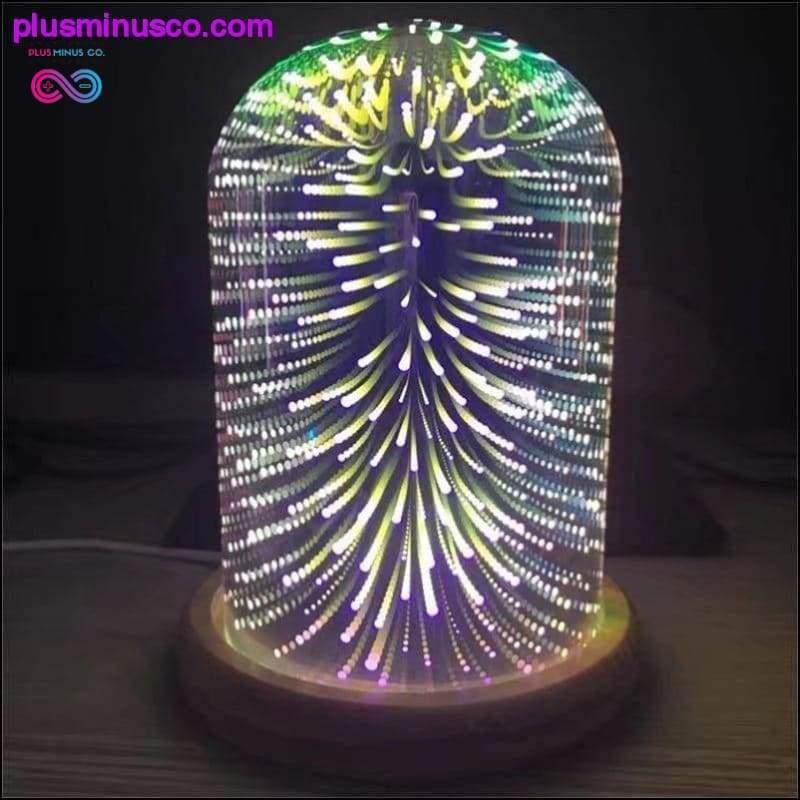 Lámpara de mesa con luz nocturna mágica 3D LED USB innovadora - plusminusco.com