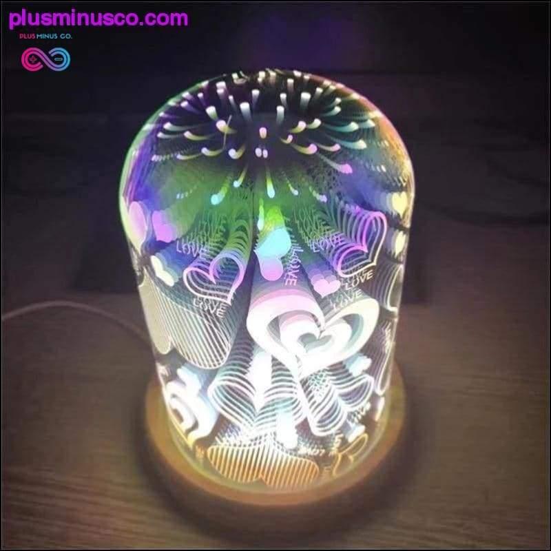 3D Magic Night Light galda lampa LED USB novatoriska - plusminusco.com