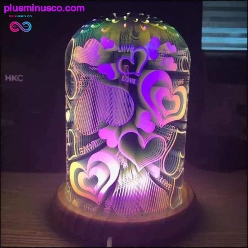 3D Magic Night Light stalo lempa LED USB naujoviška - plusminusco.com