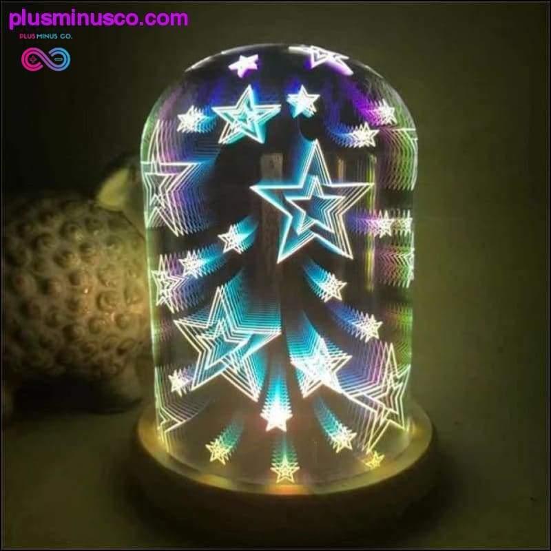 3D Magic Night Light Namizna svetilka LED USB Inovativna - plusminusco.com