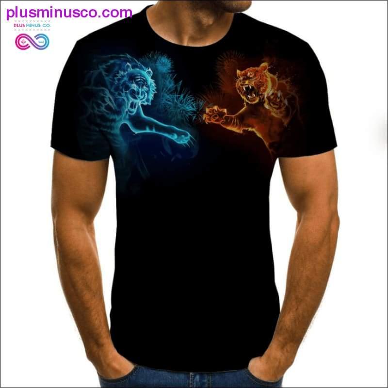 남성용 3D 프린트 티셔츠, 멋지고 재미있는 남성용 셔츠 - plusminusco.com