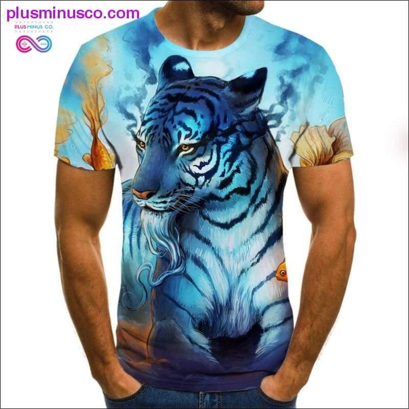 Ανδρικό μπλουζάκι τρισδιάστατης εκτύπωσης, δροσερό και αστείο ανδρικό πουκάμισο - plusminusco.com