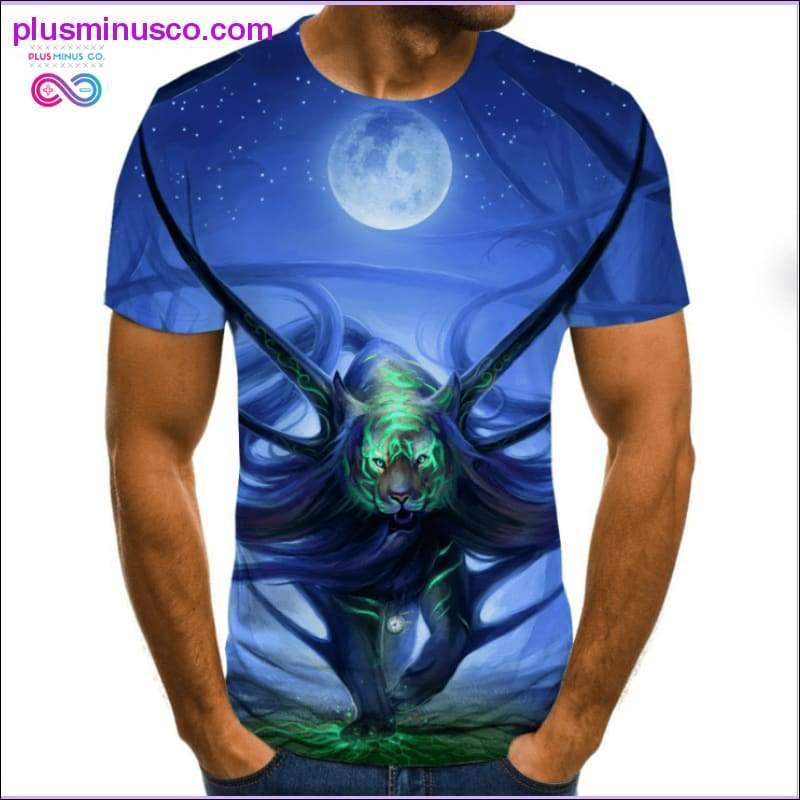 3D Print T-shirt til mænd, cool og sjov herreskjorte - plusminusco.com