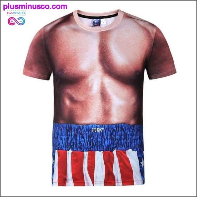 3D Print Tattoo Muscle T-shirt Short Sleeve - plusminusco.com