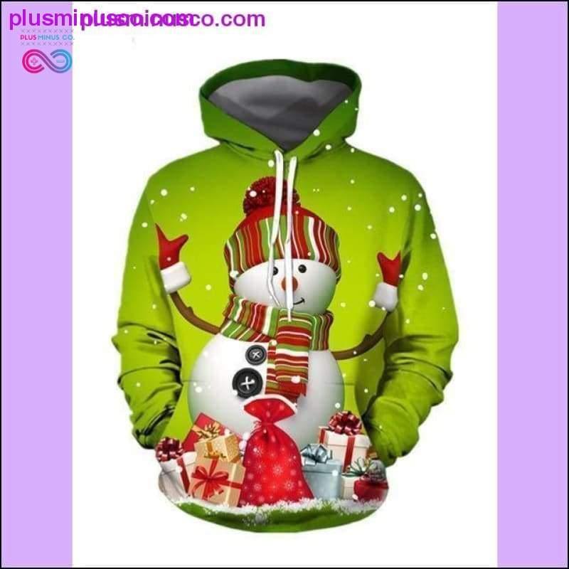 3D tiskana božićna majica s kapuljačom || PlusMinusco.com - plusminusco.com