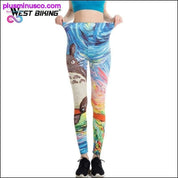 3D-painetut kukkasilmäiset naisten leggingsit/joogahousut - plusminusco.com