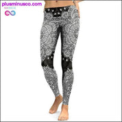 Leggings ajustados de yoga para mujer con estampado Paisley Mosaic en 3D - plusminusco.com
