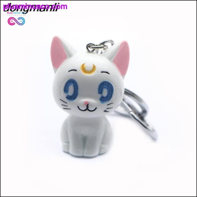 3D sjöman Moon Luna Cat figurerar Anime berlocker Nyckel Ring || - plusminusco.com