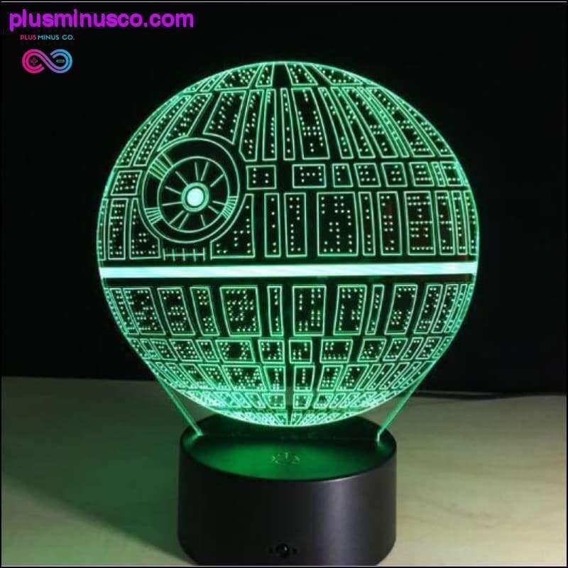 3D Visual Illusion Transparent Acrylic LED Night Light Color - plusminusco.com
