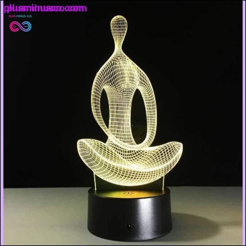 3D Visuele illusie Transparant acryl LED-nachtlampje Kleur - plusminusco.com