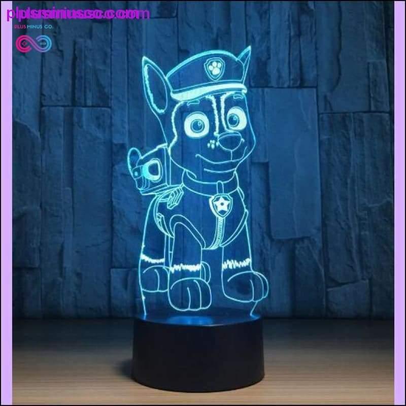 3D Visual Illusion Transparent Acrilic LED Night Light Color - plusminusco.com