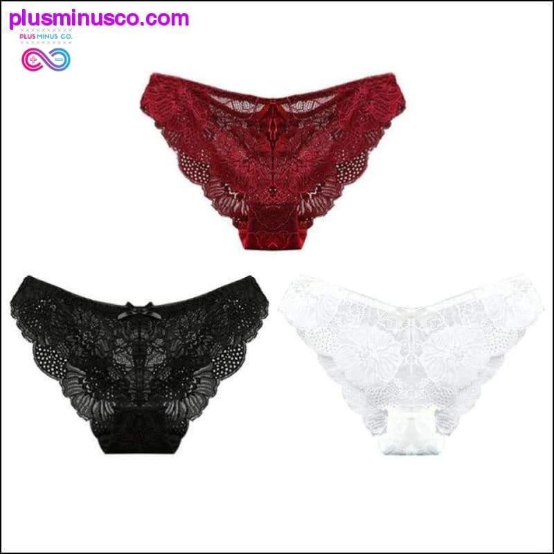 3pc/lot Sexy Panties Women Underwear Transparent Briefs Lace - plusminusco.com