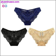 3pc/lot Sexy Panties Women Underwear Transparent Briefs Lace - plusminusco.com