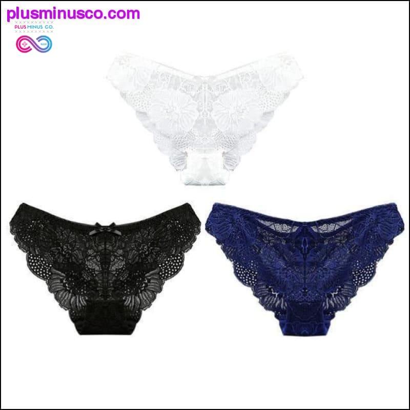 3pc/lot Sexy Panties Women Underwear Transparent Briefs Lace - plusminusco.com