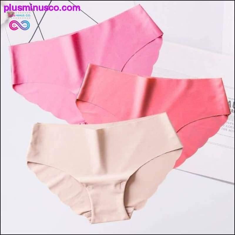 3 unids/lote de bragas sexis para mujer, conjunto de calzoncillos, lencería sin costuras - plusminusco.com