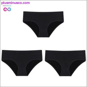 3 pièces/ensemble culottes pour femmes sous-vêtements en coton slips de couleur unie - plusminusco.com