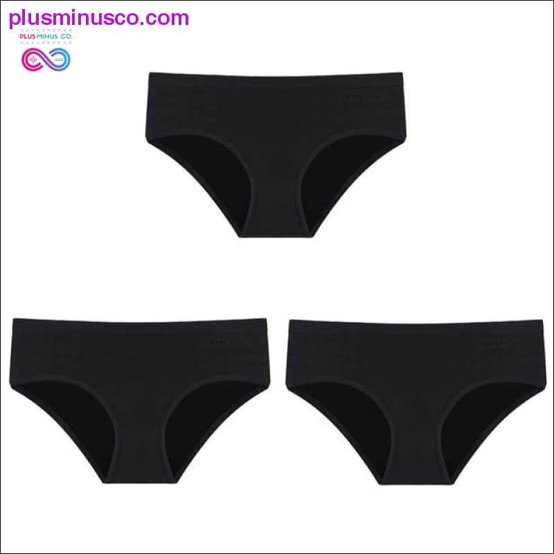 3PCS/Set Women's Panties Cotton Underwear Solid Color Briefs - plusminusco.com