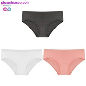 3 stks / set damesslipjes katoenen ondergoed effen kleur slips - plusminusco.com