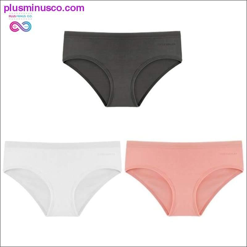 3PCS/Set Women's Panties Cotton Underwear Solid Color Briefs - plusminusco.com