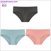 3 stks / set damesslipjes katoenen ondergoed effen kleur slips - plusminusco.com