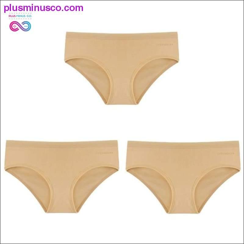 3 tk/komplekt naiste aluspüksid, puuvillased aluspesu ühevärvilised püksikud – plusminusco.com