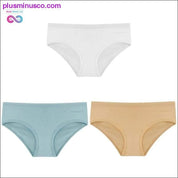 3PCS/Set Women's Panties Cotton Underwear Solid Color Briefs - plusminusco.com