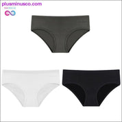 3PCS/Set Women's Panties Cotton Underwear Solid Color Briefs - plusminusco.com