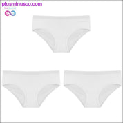 3 pièces/ensemble culottes pour femmes sous-vêtements en coton slips de couleur unie - plusminusco.com