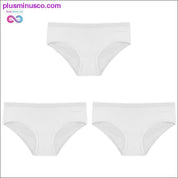 3PCS/Set Women's Panties Cotton Underwear Solid Color Briefs - plusminusco.com