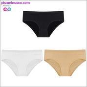 3PCS / Set Bragas de mujer Ropa interior de algodón Calzoncillos de color sólido - plusminusco.com