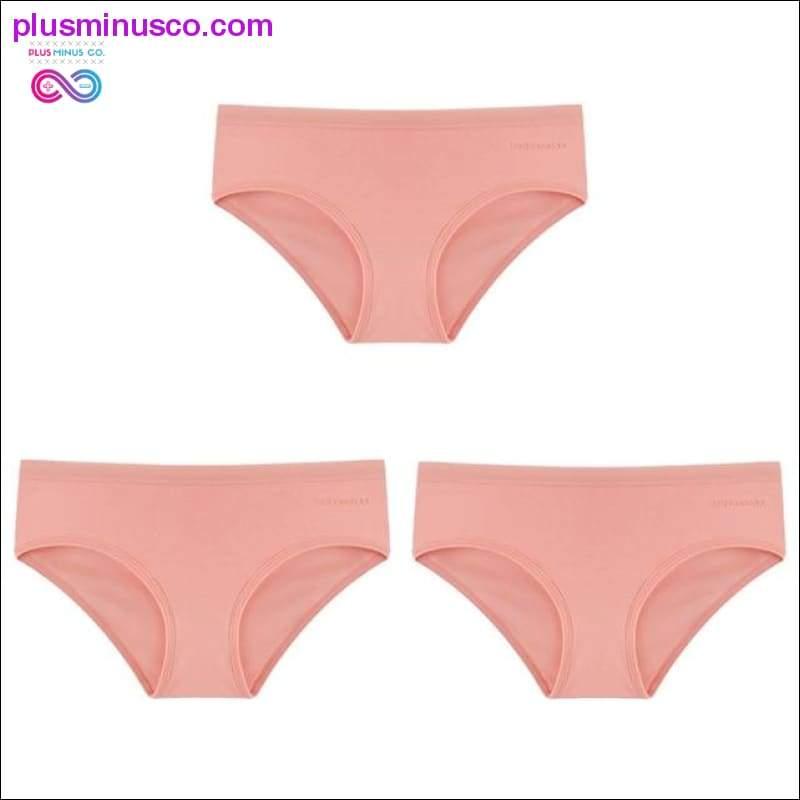3PCS/Set Women's Panties Cotton Underwear Solid Color Briefs - plusminusco.com