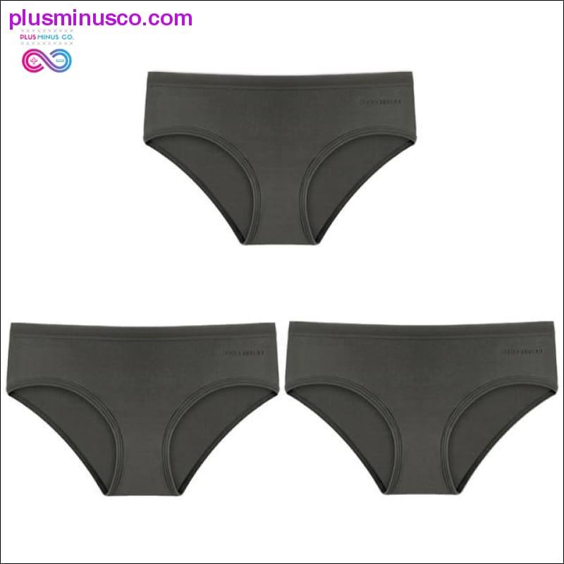 3PCS/Set Women's Panties Cotton Underwear Solid Color Briefs - plusminusco.com
